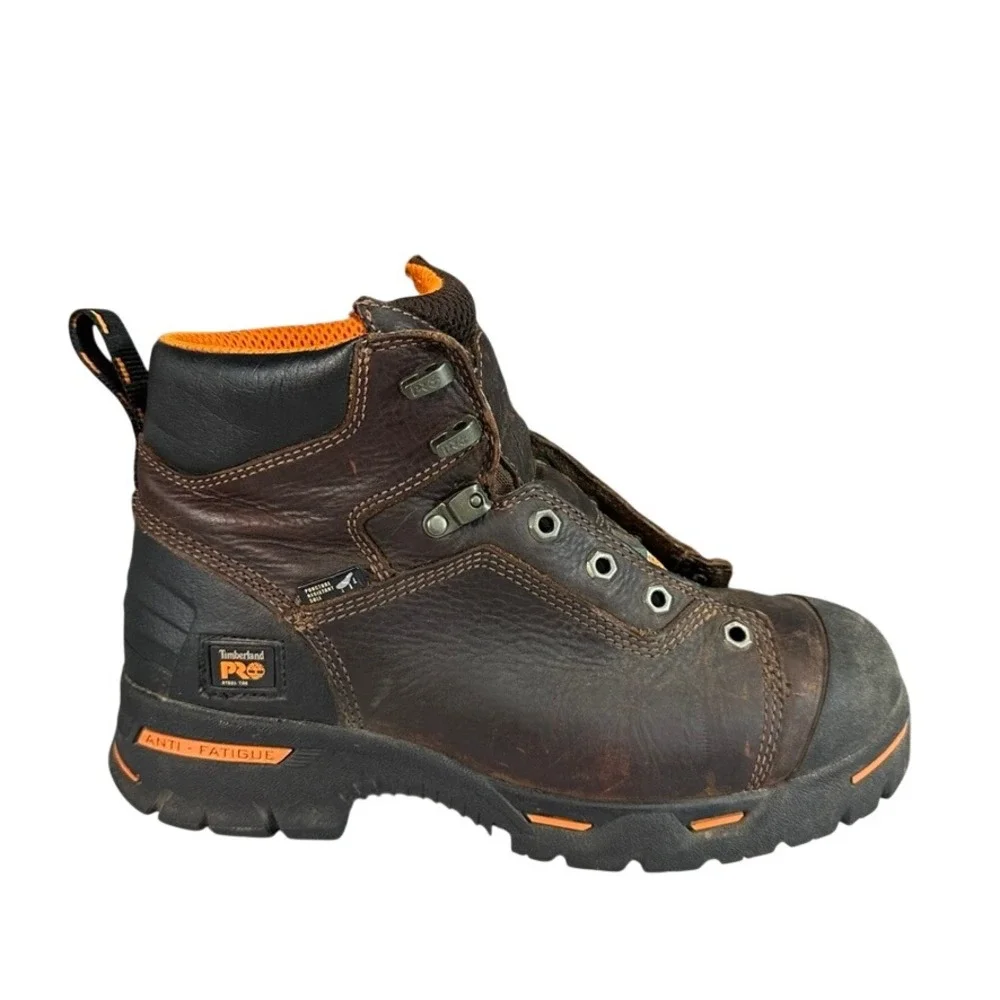 Timberland PRO Endurance Mens Steel Toe Puncture Resistant Work Boots Brown 8W